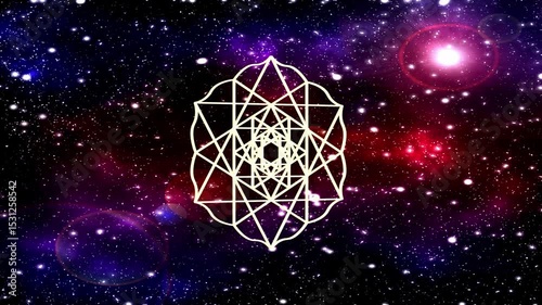 set of twin flame soulmate universe sign on galaxy background. VDO 4K footage. photo