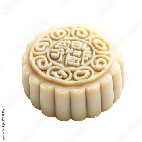 Traditional mooncake showcasing intricate design, often enjoyed during the Mid-Autumn Festival celebrations in various cultures
