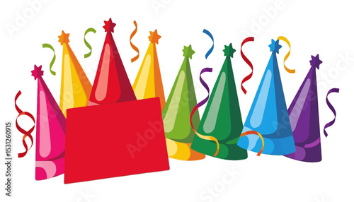 Colorful-Party-Hats-Festive-Celebration-Background-Fun-Birthday-Decoration-Bright-Holiday-Design-Decorated-Festive-Invitation-Celebratory-Event-Colorful-Confetti