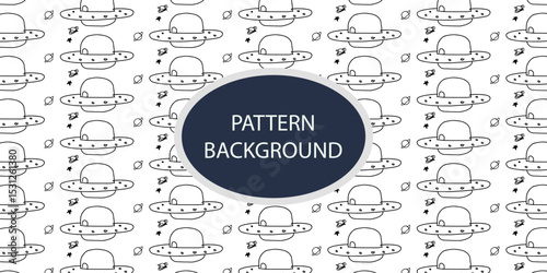 Space background. Space doodle illustration. Vector illustration