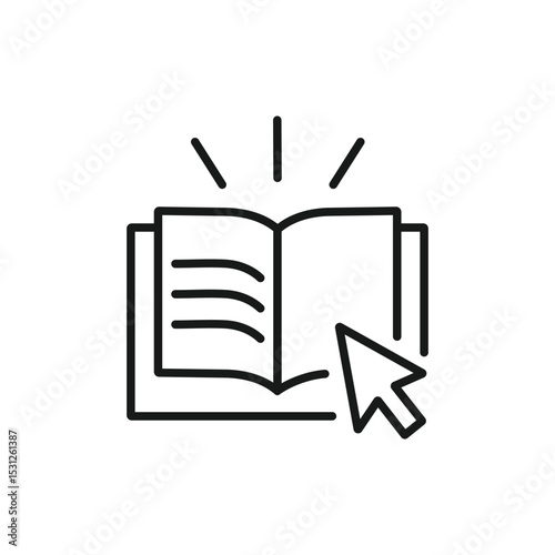 Online library icon on white background.
