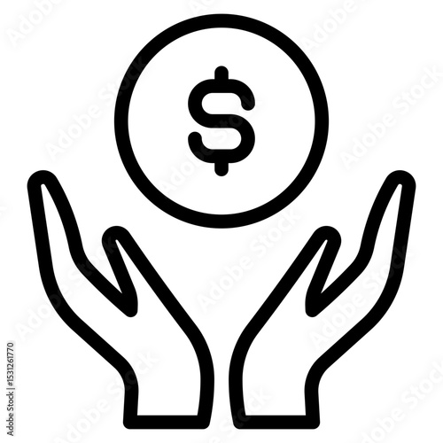 Protection money icon vector illustration