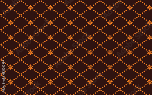 Vintage Regal Design De Lis On Dark Background.
