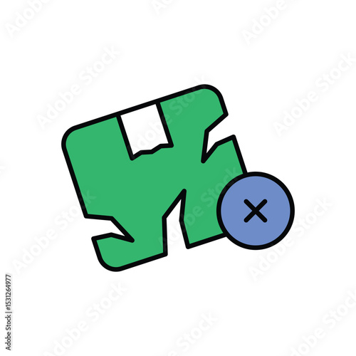 Broke Goods Icon vector stock illustration