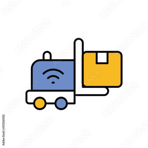Smart Delivery Icon vector stock illustration
