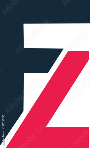 A vibrant logo design featuring the initials 'F' and 'Z' in bold colors. This modern graphic is perfect for branding, corporate identity, or personal projects. Ideal for use in marketing materials, bu