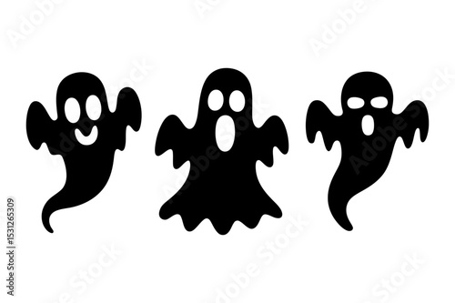 Halloween ghost vector illustration spooky season