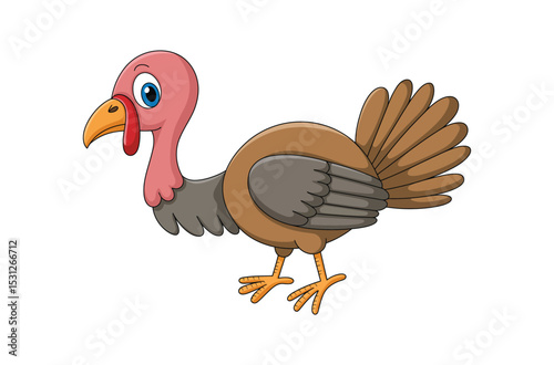 Ostrich bird vector art illustration
