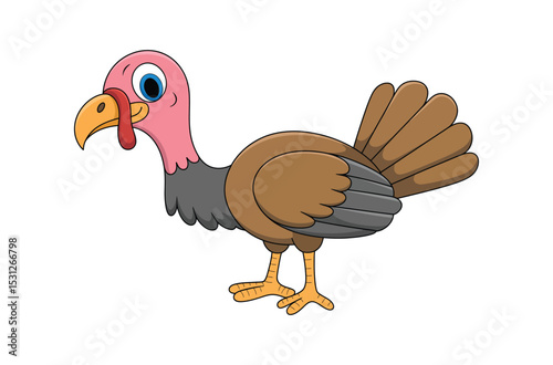 Minimalist ostrich bird vector

