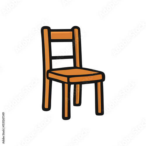 Chair vector chair icon flat chair design minimalist seat illustration for home interior decor office furniture symbol infographic element graphic vector chair for editable microstock