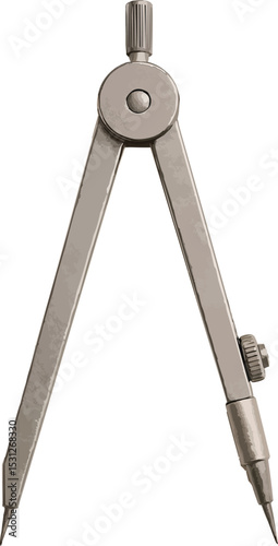 compasses on white background