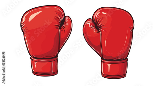 Professional Boxing Gloves Vector Illustration for Sports Enthusiasts