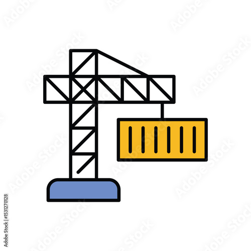 Container Crane Icon vector stock illustration