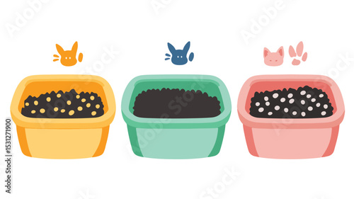 Modern Cat Litter Box Icon Vector Illustration
