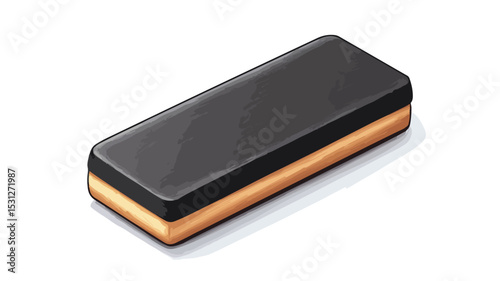 Professional Chalkboard Eraser Icon on White Background Vector Isolated