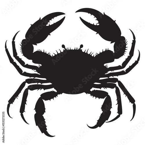 Crab isolated on white background. Vector illustration eps 10.