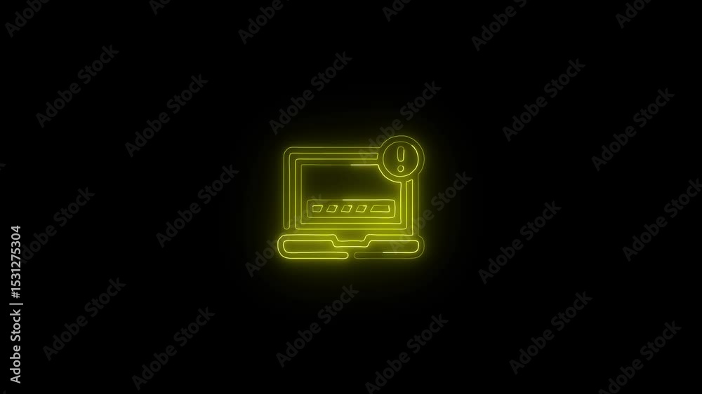 Loading Error Icon HD Video black background