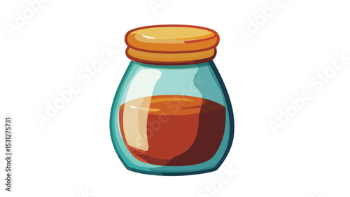 Jar Icon Vector Illustration Isolated on White Background for Professional Projects