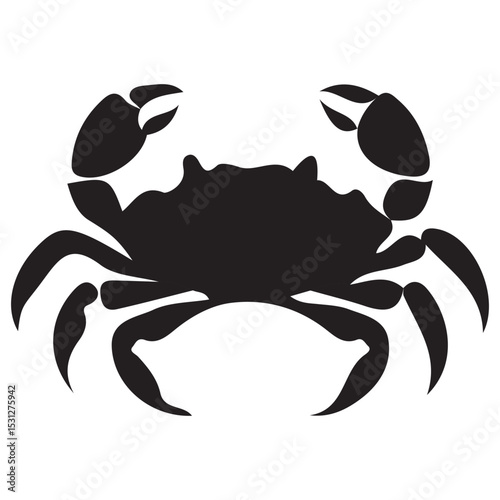 Crab vector silhouette icon. Vector illustration eps 10.
