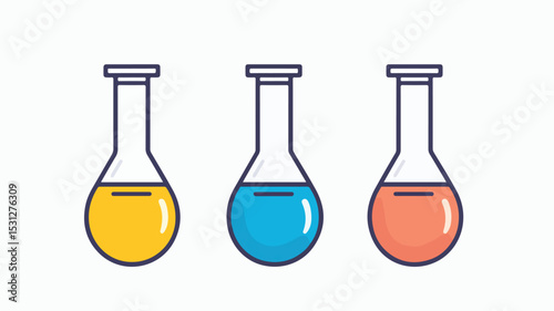 Modern Laboratory Test Tube Icon Vector Isolated Illustration