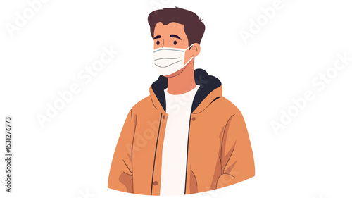 Protective Face Mask for Safety Against Virus and Pollution
