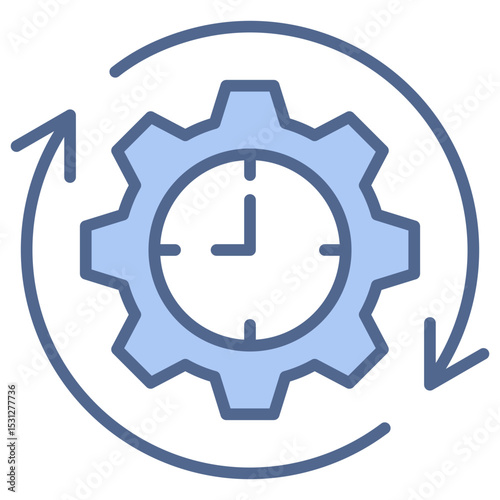 Efficiency Blue Icon