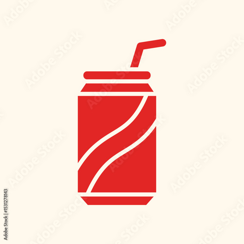 Soda can trendy artwork pretty abstract vector illustration colorful applicative design