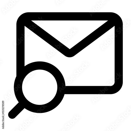 search mail icon for illustration