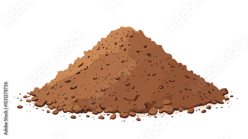 Professional Pile of Soil Vector Illustration for Designs