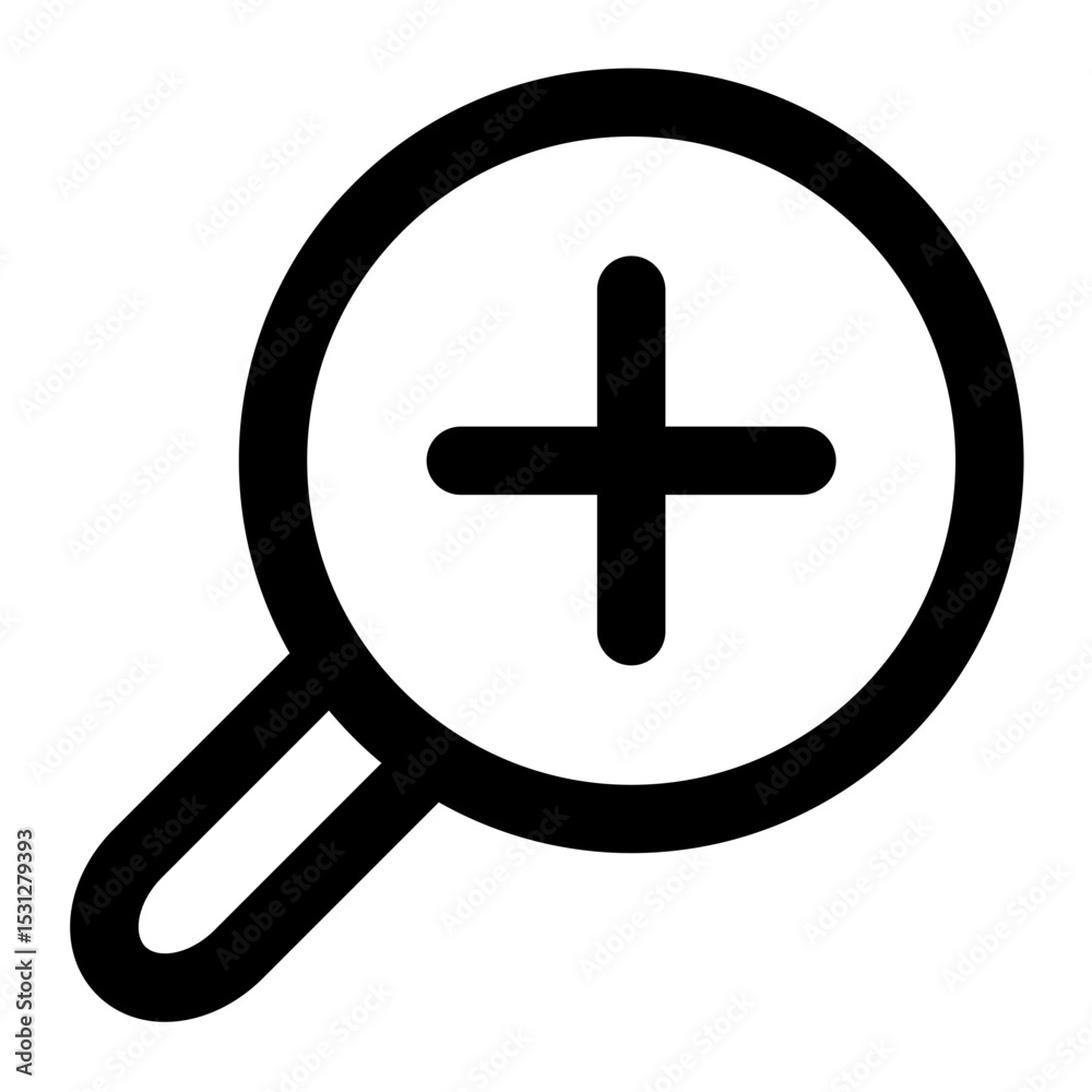 Fototapeta premium zoom in icon for illustration
