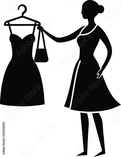 elegant woman in dress