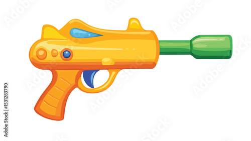 Colorful Water Gun Toy Vector Illustration Isolated in 3D