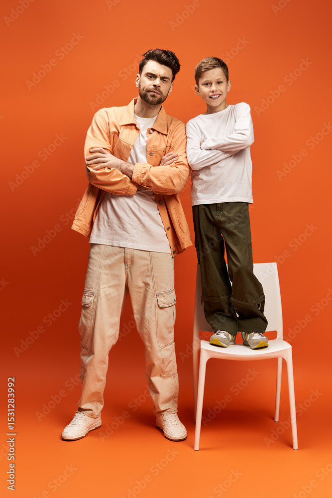 Fototapeta premium Celebration of fatherhood with joy and connection on Fathers Day 2025