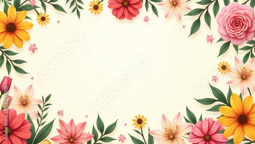 Father's Day Card Design with Floral Theme