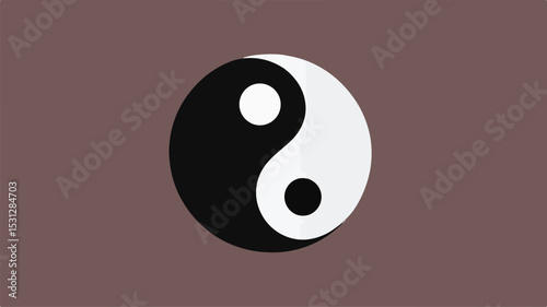 Yin Yang Symbol Vector Icon: Harmony and Balance in Illustration