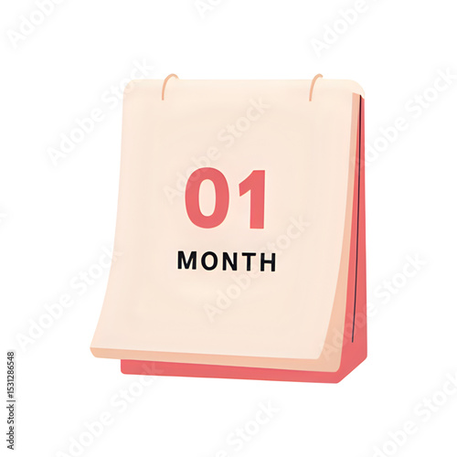 Calendar Icon: Day 1 of the Month - Simple Design
