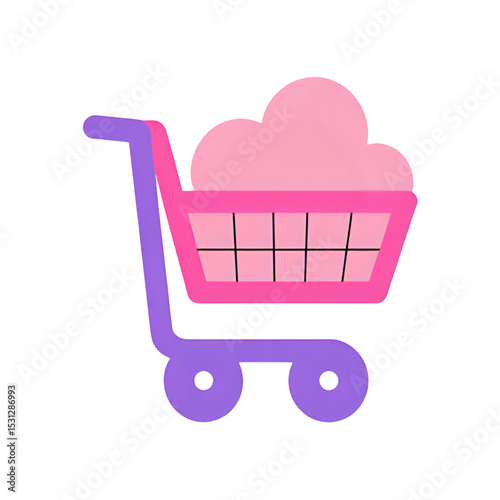 Cloud Computing Shopping Cart: E-commerce, Online Retail, Digital Goods, Purchase, Cloud Storage