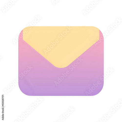 Pastel Envelope Icon:  A Minimalist Gradient Design for Digital Communication