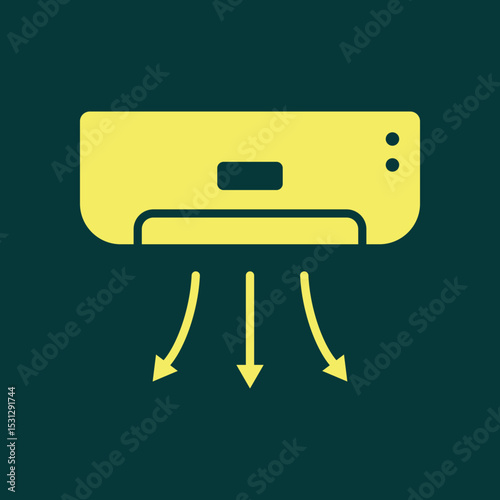 Air conditioner trendy artwork cute abstract vector illustration colorful useable design