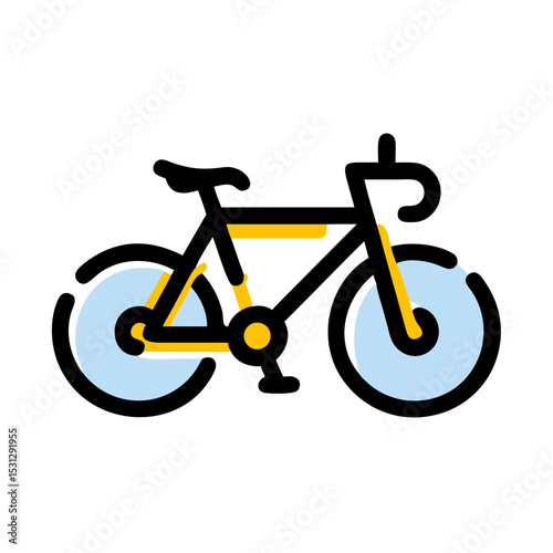 Road Bike Illustration A Stylish Vector Design of a Classic Bicycle