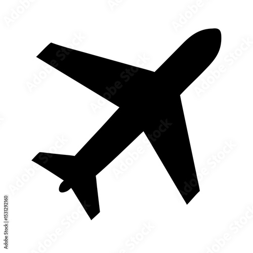 Airplane Silhouette A Simple Vector Graphic of Air Travel