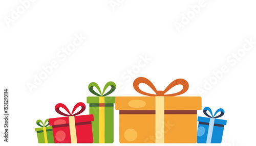 colorful cartoon gifts with ribbons celebration-presents for holidays and special occasions-flat-vector-illustration-festive-gifts-isolated-on-white
colorful stacked gift boxes for celebrations