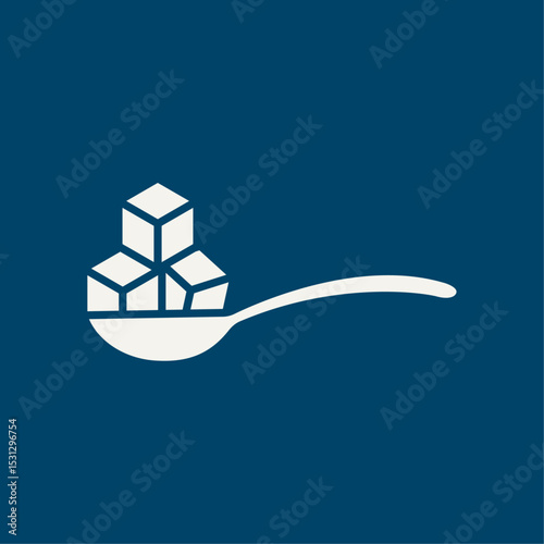 Spoon sugar trendy artwork magnificent abstract vector illustration colorful applicative design