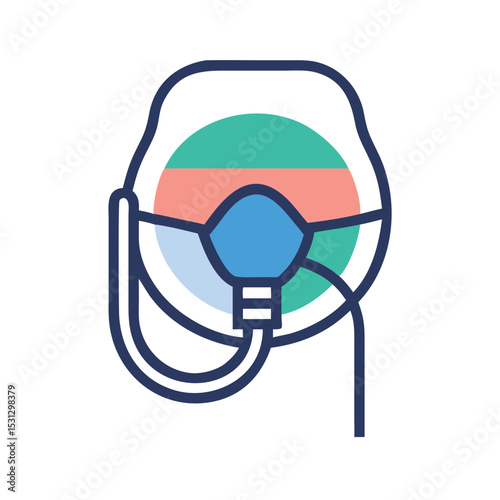 Anesthesia mask with colorful design 