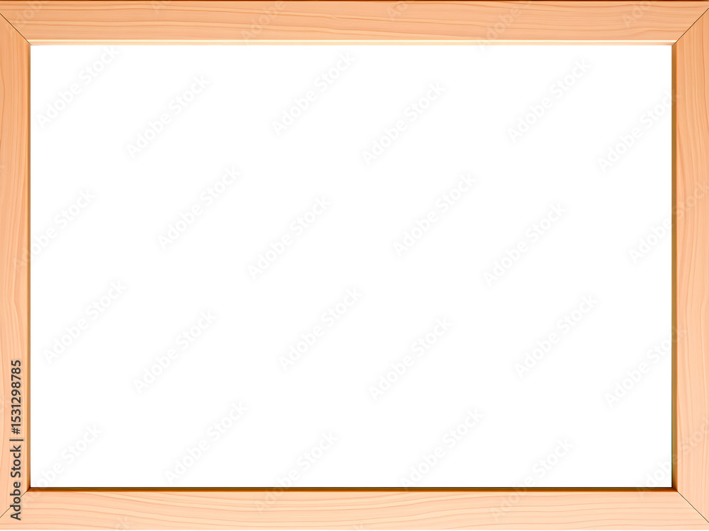 Obraz premium Wooden frame isolated on white background.