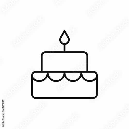birthday cake icon sign vector