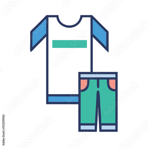 pajama set consisting of a shirt and shorts  
