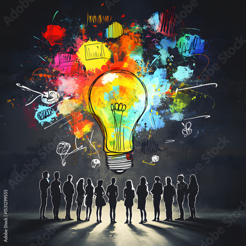 Creative Teamwork and Brainstorming Concept for Agency Promotions highlights the energy and collaboration behind successful ideas. Featuring visuals of diverse team members sharing thoughts, sketching
