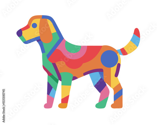 colorful dog