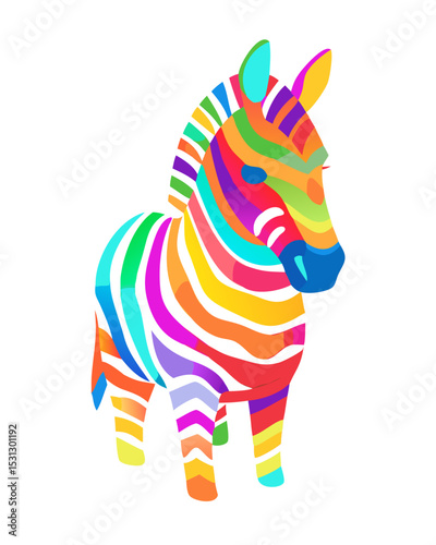 colorful zebra 